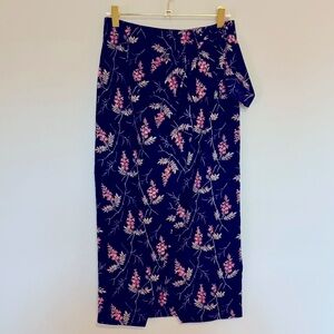 Rebecca Taylor - Floral Navy Blue Skirt